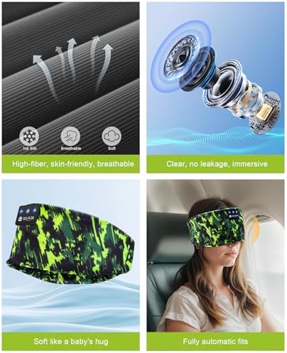 Ultimate Bluetooth 5.4 Sleep Headband Headphones – Designed for Side Sleepers, Unmatched Comfort for Active Lifestyles, Superior Sound Quality, Ergonomic Fit for Enhanced Relaxation, Ideal Tech Gift for Music and Podcast Enthusiasts