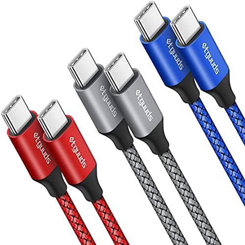 Premium 10 ft USB C to USB C Charging Cable – 3-Pack | High-Speed 60 W Power Delivery Cable for Samsung Galaxy S23, S22, S21, Note 20, Z Fold/Flip, and USB C Laptops | Durable Design for Fast Charging & Data Transfer | Ultimate Flexibility for Home and Office Use