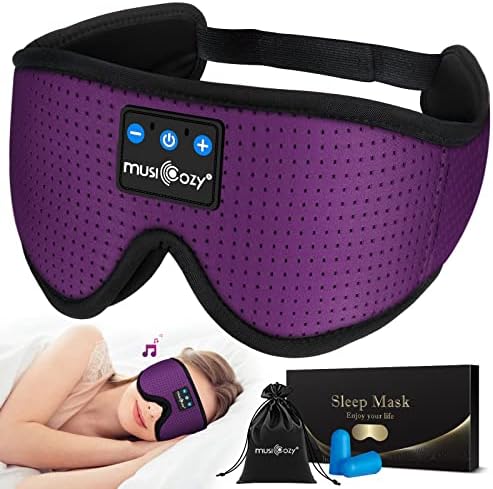 Ultimate Bluetooth Sleep Mask with High-Definition Sound: Perfect for Side Sleepers Seeking Unmatched Comfort and Entertainment – Experience Enhanced Connectivity, Crisp Audio, and Stylish Relaxation for Restful Nights and Mindful Moments – Ideal Gift for Music Lovers and Meditative Souls