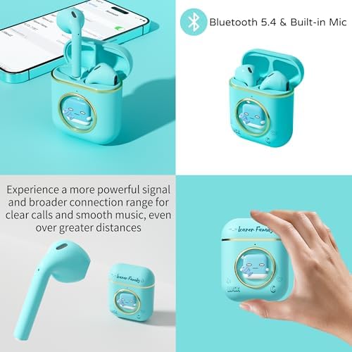 Black Panda Wireless Earbuds – Stylish Bluetooth 5.4 Sports Headphones with IPX4 Waterproof Technology, Perfect for Active Lifestyles, Travel, and School – Ideal for All Ages with Built-in Mic for Hands-Free Calls and Comfort Fit