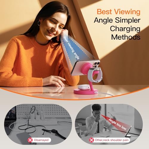 2025 US Edition 3-in-1 Wireless Charging Station for Apple: High-Speed 15 W Mag-Safe Charger Dock for i Phone 16/15/14/13/12, Air Pods, and Apple Watch – Superior Compatibility and Fast Charging Solution