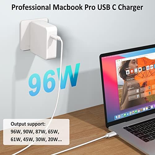 Ultra-Fast 100 W USB-C Power Adapter for Mac Book, Compatible with 13″ to 16″ Models & i Pad Pro – Smart Charging with LED Indicator, Foldable Plug, and Full Safety Features for Enhanced Device Protection and Portability