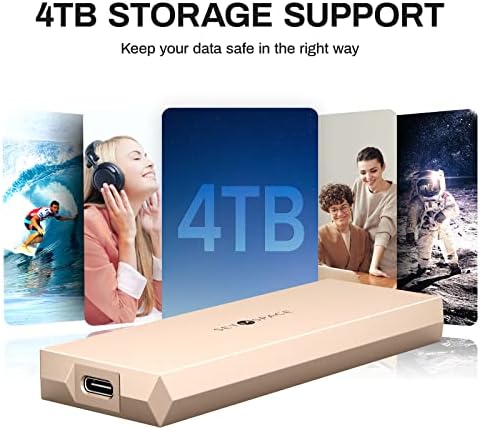 Ultra-Durable SETMSPACE NVME Enclosure – 10 Gbps SSD Adapter for M-Key Drives, Solid Aluminium Alloy Case with USB C/A Cables, Supports 2230/2242/2260/2280 Sizes, Enhanced Portability and Robust Performance in Sleek Grey Design