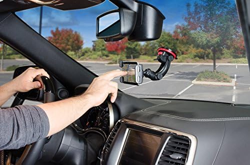 Tuff Tech Universal Car Phone Holder – Super Stick Windshield & Dash Mount for Secure Smartphone Access and Enhanced Visibility, Ideal for Safe Driving and Hands-Free Navigation