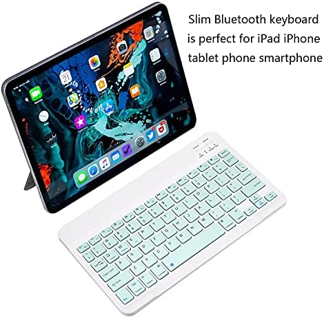 Portable Ultra-Slim Bluetooth Keyboard – Rechargeable Mini Wireless Typing Solution for i Pad, i Phone, Android Tablets and Smartphones – Enhanced Compatibility & Quick Response Keys – Perfect for On-the-Go Productivity