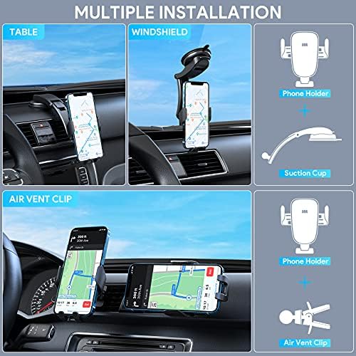 Effortless Wireless Car Charger with 15 W Qi Fast Charging – Auto-Clamping Air Vent Phone Holder for Ultimate Compatibility with i Phone 14/13/12 Series & Samsung Galaxy S23/S22/S21/S20 Plus – Ideal for Hands-Free Navigation and Rapid Charging
