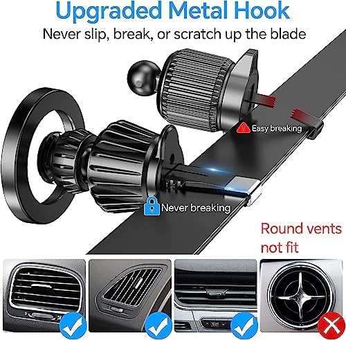 Kaistyle Mag Safe Car Mount: Ultra-Strong 20-Magnet Magnetic Phone Holder with 360° Rotation for i Phone 12-16 Plus | Premium Dashboard Accessory for Safe Navigation | Effortless Installation & Maximum Stability for Modern Drivers