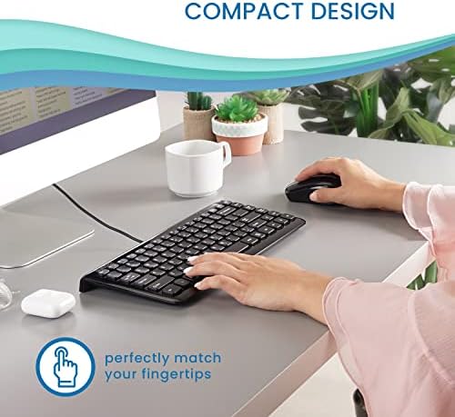 Maximize Your Workspace Efficiency with the Perixx PERIBOARD-407 B US Wired USB Mini Keyboard – Compact Design with 11 Hotkeys for Instant Access – Sleek Glossy Black Finish for Modern Aesthetic – Perfect for Home, Office, and Travel Use – US English Layout for Seamless Typing Experience – Durable Performance Without Batteries
