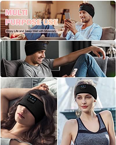 Revolutionary Wireless Sleep Headband with HD Sound: Ultimate Comfort Bluetooth Earphones for Relaxation, Fitness, and Travel – Sweat-Resistant Eye Mask for Active Lifestyles and All-Night Use