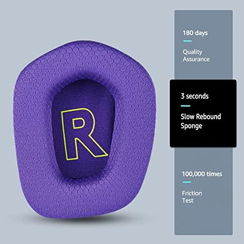 Upgrade Your Gaming with Premium Soft Mesh Ear Pads for Logitech G733 & G335 – Noise-Isolating Foam Enhances Comfort and Sound Quality (Black)