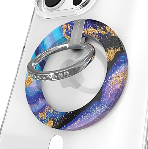 Transform Your i Phone 16, 15, 14, 13, 12 with VELVET CAVIAR’s Amethyst Purple Leopard Mag Safe-Compatible Grip – Stylish Magnetic Ring Holder & Adjustable Stand for Effortless Hands-Free Viewing, Secure Texting, and Enhanced Usability – Elevate Your Mobile Experience with Durable, Lightweight, and Customizable Accessory