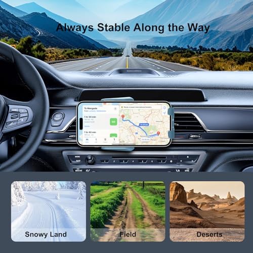 Enhanced Wireless Car Charger Mount with Automatic Clamping – MAX 15 W Qi Fast Charging for i Phone 16/15/14/13/12 Pro/Pro Max, Samsung S22/S21/S20/Note 20 – Effortless One-Handed Operation, Air Vent Installation, Stylish Blue Design for Seamless Driving Experience