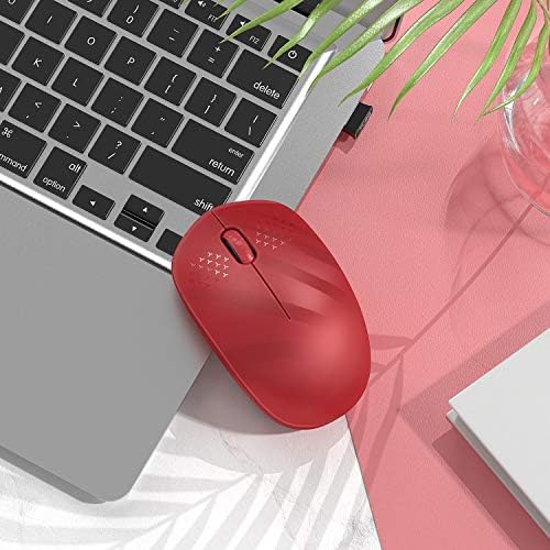 Light Blue Wireless Mouse – Ultra-Quiet 2.4 GHz Noiseless Computer Mouse with USB Receiver for Seamless Windows Experience – Portable, Ergonomic Design for Home, Office, or Travel
