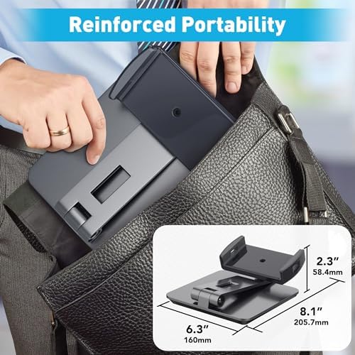 Premium Above TEK 360° Swivel Aluminum Tablet Stand: Adjustable Holder for 4″-15.6″ Devices – Ideal for Retail, POS, and Office Use – Durable Grey Finish for Enhanced Display and User Engagement Solutions