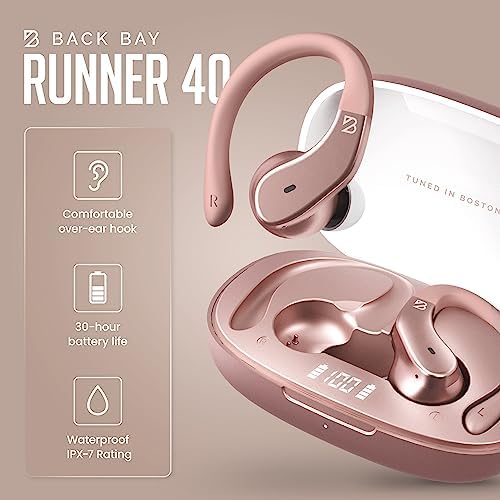Back Bay Audio Runner’s Wireless Earbuds – Cutting-Edge Bluetooth Sports Headphones with Immersive Deep Bass, Ergonomic Comfort, and IPX7 Waterproofing for Dynamic Athletes – Ideal for Running, Gym Sessions, and Intense Workouts – 2025 Model Featuring Enhanced Connectivity and Up to 8 Hours of Continuous Playtime