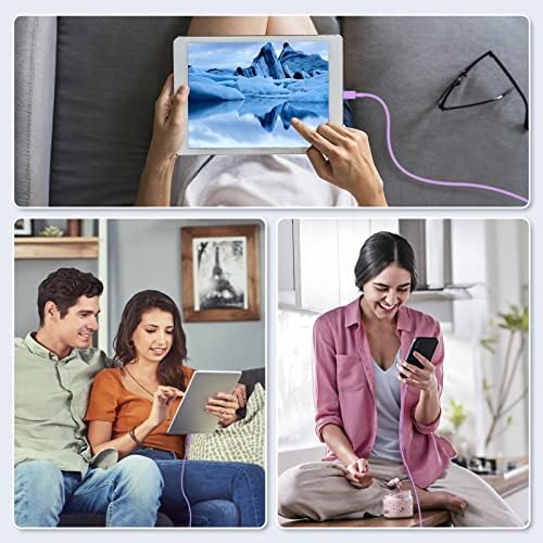Ultra-Fast 20 W i Phone Charger with 10 ft USB C to Lightning Cable – Stylish Pink Fast Charging Block for i Phone 14 Pro Max, 13, 12, 11, XS, SE, i Pads & Air Pods – Unmatched Compatibility & Durability for On-the-Go Power