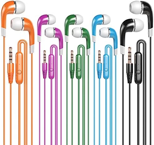 Colorful Bulk Kids Earbuds – 100 Pack Individually Packaged Classroom Earphones for Students, Libraries & Hospitals – Comfortable Fit, Enhanced Device Compatibility, Perfect for Group Learning Activities