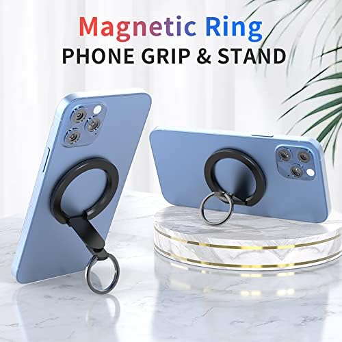 Magnetic 2-in-1 Phone Grip & Kickstand – Rapid X Snapo for i Phone 12-15 Series – Lightweight Aluminum Holder with 360° Flexibility and Enhanced Compatibility – Perfect for Hands-Free Viewing in Multiple Colors