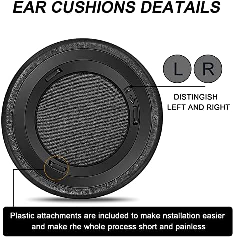 Premium Comfort Replacement Ear Pads for Corsair Virtuoso RGB Wireless SE XT Gaming Headset – Enhanced Memory Foam Cushions with Superior Breathability and Noise Isolation (Fabric Black) – Perfect for Long Gaming Sessions and Easy Installation