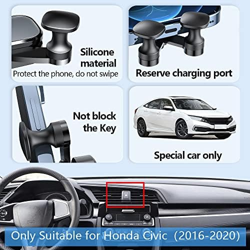 Ultimate Smartphone Holder for 2022-2025 Honda Civic & 2023-2025 Acura Integra – Secure, Tool-Free Car Phone Mount with Adjustable Viewing Angles for Effortless Navigation and Safe Driving Experience, Stylish Durability for Modern Interiors