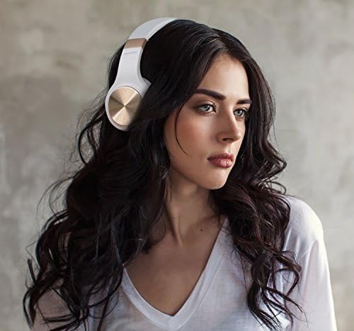 Riwbox XBT-80 Folding Bluetooth Over-Ear Headphones – Premium Wireless Audio with Built-in Microphone and Convenient Volume Control – Travel-Ready Comfort in Stylish Black and Gold for Mobile, PC, and TV Use – Perfect for Music Lovers and Professionals on the Go
