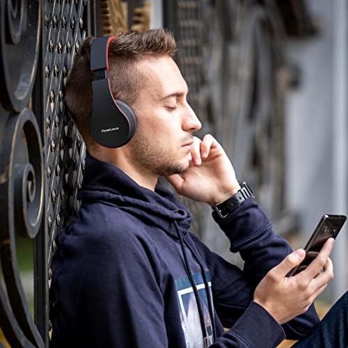 Experience the Ultimate in Comfort and Sound with Power Locus Stylish Purple & White Wireless Over-Ear Headphones – Hi-Fi Stereo Quality, Foldable Design for Travel, 12-Hour Battery Life, and Built-In Microphone for Hands-Free Calls – Perfectly Compatible with i Phone, Samsung, and LG Devices