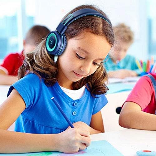 Noot Products K11 Kids Headphones – Ergonomic Foldable Wired On-Ear Audio Solution with 5 ft Tangle-Free Cord and 3.5 mm Jack for i Pads, Kindle, Fire Tablets, and Laptops – Ultimate Comfort and Stylish Design for School, Travel, and Gaming – Safe Listening Experience for Young Audiophiles