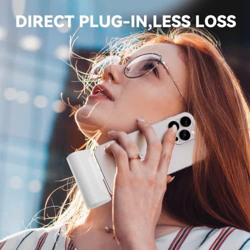 Ultra-Compact 5000 m Ah Power Bank with Built-in USB C Cable for i Phone 15 Pro Max – Reliable Portable Charger for i Phone 14/13, Samsung, Google, and More – Fast Charging Solution for On-the-Go Power Needs (Black)