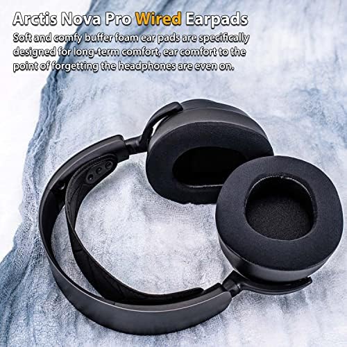Upgrade Your Audio Experience with TRANSTEK’s Premium Velour Earpads for Arctis Nova Pro Wired Headset – Exceptional Comfort & Enhanced Sound Isolation for Gamers & Audiophiles – Durable, Easy-to-Install Replacement Cushions Perfectly Compatible with Wired Models