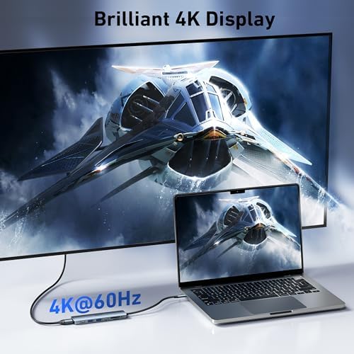 Upgrade Your Digital Experience with the BENFEI 7-in-1 USB C Hub: Ultra-Fast 4 K HDMI, Dual USB-A Ports, 100 W Power Delivery, and Convenient SD/TF Card Reader – The Essential Accessory for Mac Book Pro/Air, i Pad Pro, and i Phone 15 Pro/Pro Max Users – Unleash Seamless Connectivity for Professionals and Creatives