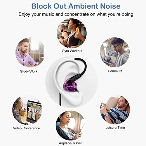 Lightweight Purple Sport Earbuds for Small Ears: Noise-Isolating, Comfortable Fit with Earhooks for Kids and Women, Perfect for Running and Workouts, Hands-Free Mic and Volume Control for Seamless Connectivity