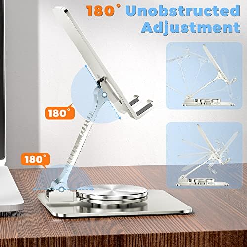 360 Rotatable Foldable Phone Stand for Desk,Fully Adjustable Desktop Phone Holder Cradle Dock Compatible with iPhone 16 15 14 13 12 11 Pro Max,Tablets,All Phones(Pink) – Enhanced Compatibility and Speed