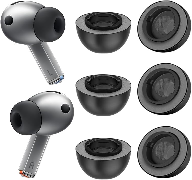Elevate Your Sound: Premium Memory Foam Ear Tips for Samsung Galaxy Buds3 Pro – Unmatched Comfort & Advanced Noise Isolation with Silicone Shield Design (Medium, Bold Orange) – Essential Accessory for Superior Audio Clarity and Secure Fit