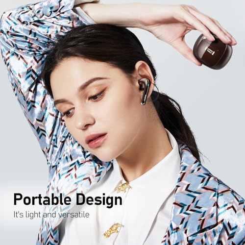 Premium Wireless Earbuds with Bluetooth 5.3 – Deep Bass Stereo Sound & IP67 Waterproof for Ultimate Durability – True Wireless Design with LED Power Display Charging Case – Perfect for Sports, Workouts, and Leisure Listening – Enhanced Compatibility & Clear Calls with Built-in Microphone – Elevate Your Audio Experience with CALCINI