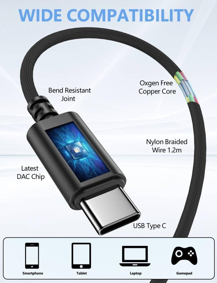 Ultimate USB C Earbuds for i Phone 16 & Android Devices – Advanced Noise-Canceling Wired Headphones with Integrated Mic and In-Line Volume Control – Universal Compatibility for i Pad 10, Samsung Galaxy Z Flip 7, Pixel 9 – Experience Unmatched Sound Precision and All-Day Comfort for Music and Calls