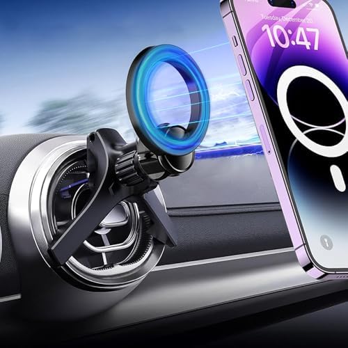 Mag Safe Magnetic Car Phone Mount for Mercedes Benz: Effortless Air Vent Installation, Elegant Design & Superior Stability for A/B/C/E/V/G-Class, GLA/GLB/GLC/GLE/GLK/GLS, EQB/EQS/Sprinter Models