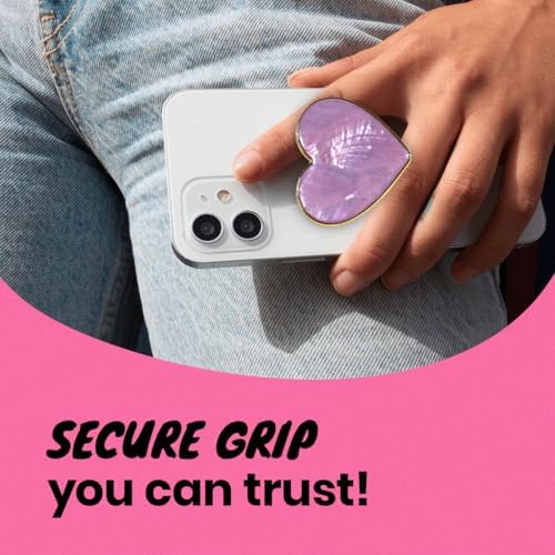 Chic Natural Seashell Heart-Shaped Phone Grip and Stand – Elegant Crème Mobile Accessory for Smartphones and Tablets – Ideal Collapsible Holder for Trendsetters Seeking Style and Functionality – Durable, Portable Design for Effortless Hands-Free Viewing