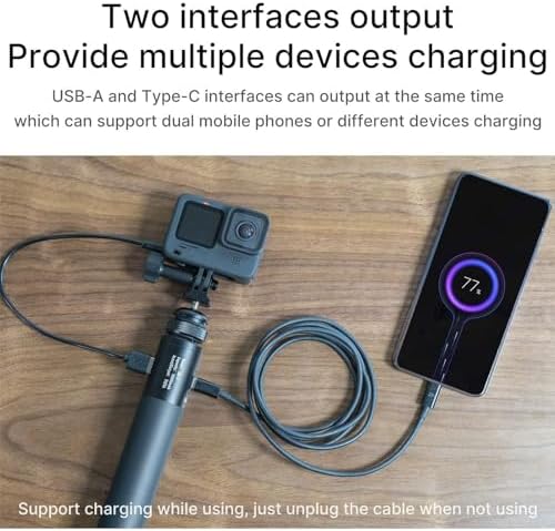 ULANZI BG-3 Multi-Function Battery Grip: 10,000 m Ah Power Bank for DSLR, Action Cameras & Smartphones – Ideal for Vlogging, Live Streaming, and Time-Lapse Photography with Ergonomic Design and Integrated Tripod Mount for Ultimate Stability