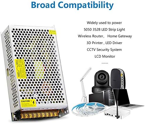 120 W 24 V AC to DC Power Supply Adapter – High-Performance Switching Transformer for LED Lighting, 3 D Printers, and CCTV Systems with Enhanced Efficiency and Safety Features