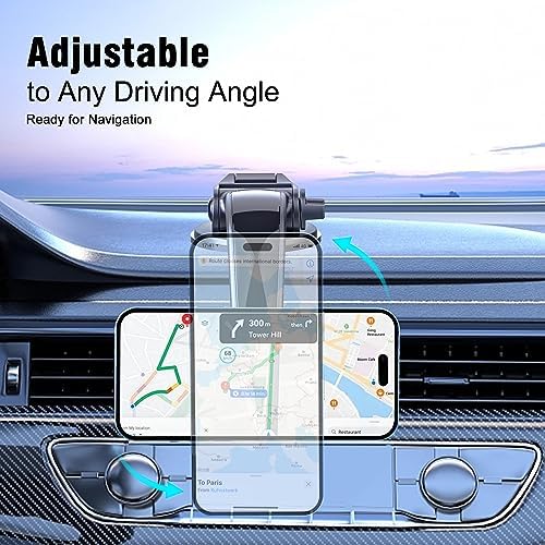 Mag Safe-Compatible Cup Holder Phone Mount – Ultra-Strong Magnetic Phone Holder with Flexible Gooseneck, Expandable Base for Secure Fit in Any Vehicle, Perfect for i Phone, Galaxy, and Pixel – Enhance Your Driving Safety and Convenience