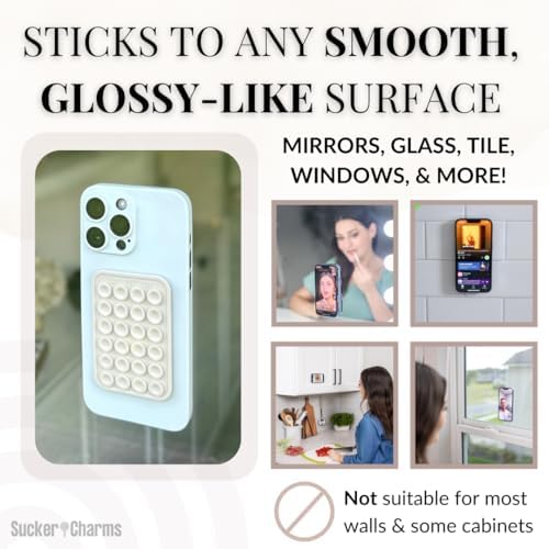 Lavender Fizz Silicone Phone Mount – Versatile Hands-Free Suction Holder for i Phone & Android – Ideal Tik Tok Filming & Video Call Accessory – Secure, Removable Grip for Effortless Mobile Use – Stylish & Functional Design for On-the-Go Convenience