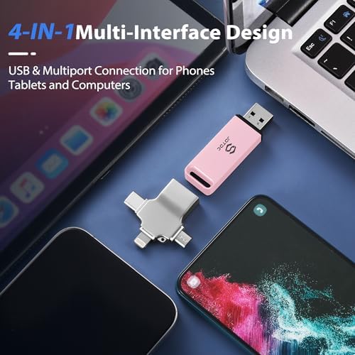 Ultimate 512 GB Photo Storage Stick – Effortless Auto Backup Flash Drive for i Phone & i Pad – High-Speed External Storage Solution for All Devices – Safeguard Your Memories with Compact Design and Enhanced Compatibility