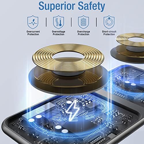 Dual Wireless Charging Pad – 15 W Fast Charge for i Phone & Samsung Devices, Air Pods, and Apple Watch – Sleek Qi-Enabled 2 in 1 Charger with QC 3.0 Adapter for High-Speed Power Delivery and Device Safety – Perfect for Home and Office Use