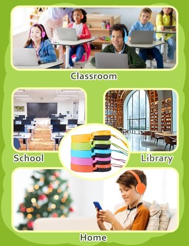 Premium Dual Pack Kids’ Classroom Headphones – Foldable & Swivel Design for Ultimate Portability – High-Definition Stereo Sound with 3.5 mm Jack – Comfortable Over-Ear Fit in Eye-Catching Blue & Pink – Robust Wired Headphones Tailored for K-12 Learning Environments