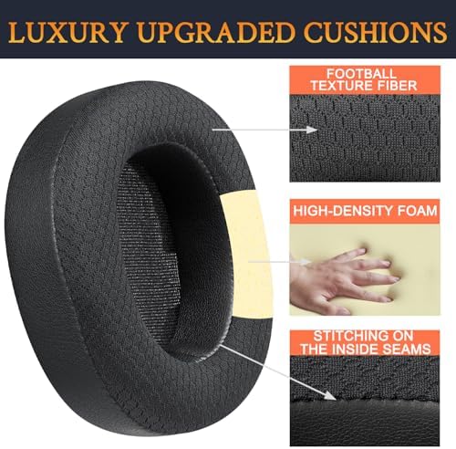 Ultimate Comfort Upgrade: SOULWIT High-Density Mesh Replacement Earpads for Steelseries Arctis Nova Pro Wireless Headphones – Enhanced Noise Isolation Foam Cushions for Immersive Sound Quality – Sleek Black Design