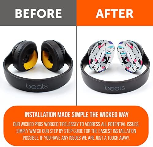 Upgrade Your Audio Experience with WC Wicked Cushions Replacement Ear Pads for Beats Studio 2 & 3 – Retro 90’s White | Luxurious PU Leather & Enhanced Foam for Optimal Sound Isolation | Perfectly Fits B0501 & B0500 Models | Not Compatible with Beats Solo | Enhanced Adhesive for Maximum Durability and Longevity
