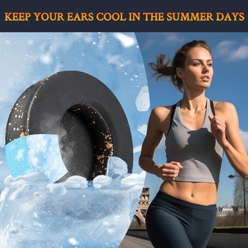 Upgrade Your Gaming Experience with SOULWIT Cooling Gel Ear Pads for Corsair Virtuoso RGB Wireless XT SE – Premium Noise Isolation Cushions for Enhanced Comfort and Performance, Ergonomically Designed for Long Sessions, Easy Installation, Sleek Black Finish