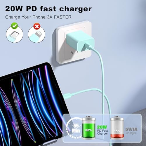 Ultimate 10 FT USB C Fast Charging Bundle for i Phone 16 Series – Dual USB C Charger Block with Long Cords for Enhanced Compatibility and Speed – Ideal for i Phone 16/16 Plus/16 Pro/16 Pro Max, i Pad, and Android Devices – Compact, Durable, and Portable Power Solution