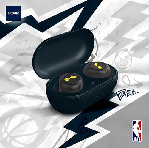 SOAR NBA True Wireless Earbuds V.2 – Elevate Your Audio Experience with State-of-the-Art Bluetooth 5.0, Exceptional Sound Quality, and Official NBA Branding for Ultimate Fan Engagement, Designed for Comfort and Hands-Free Convenience