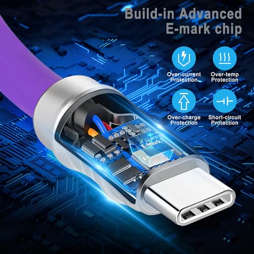 USB C to USB C Silicone Cable 2Pack 10FT, Ultra Flexible & Soft USB Type C 100W Fast Charging Cable, Geek Industrial PD Data Transfer Cable for Phones,Tablet,Laptops(Yellow) – Enhanced Compatibility and Speed